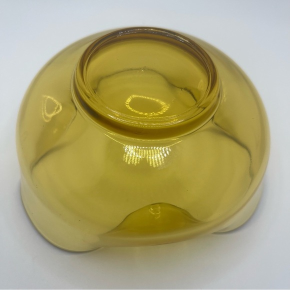 Vintage Anchor Hocking Amber Glass Folded Edge Bowl 5" X 2.5" - Picture 6 of 7